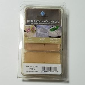 Triple Pour Wax Melts vanilla scents